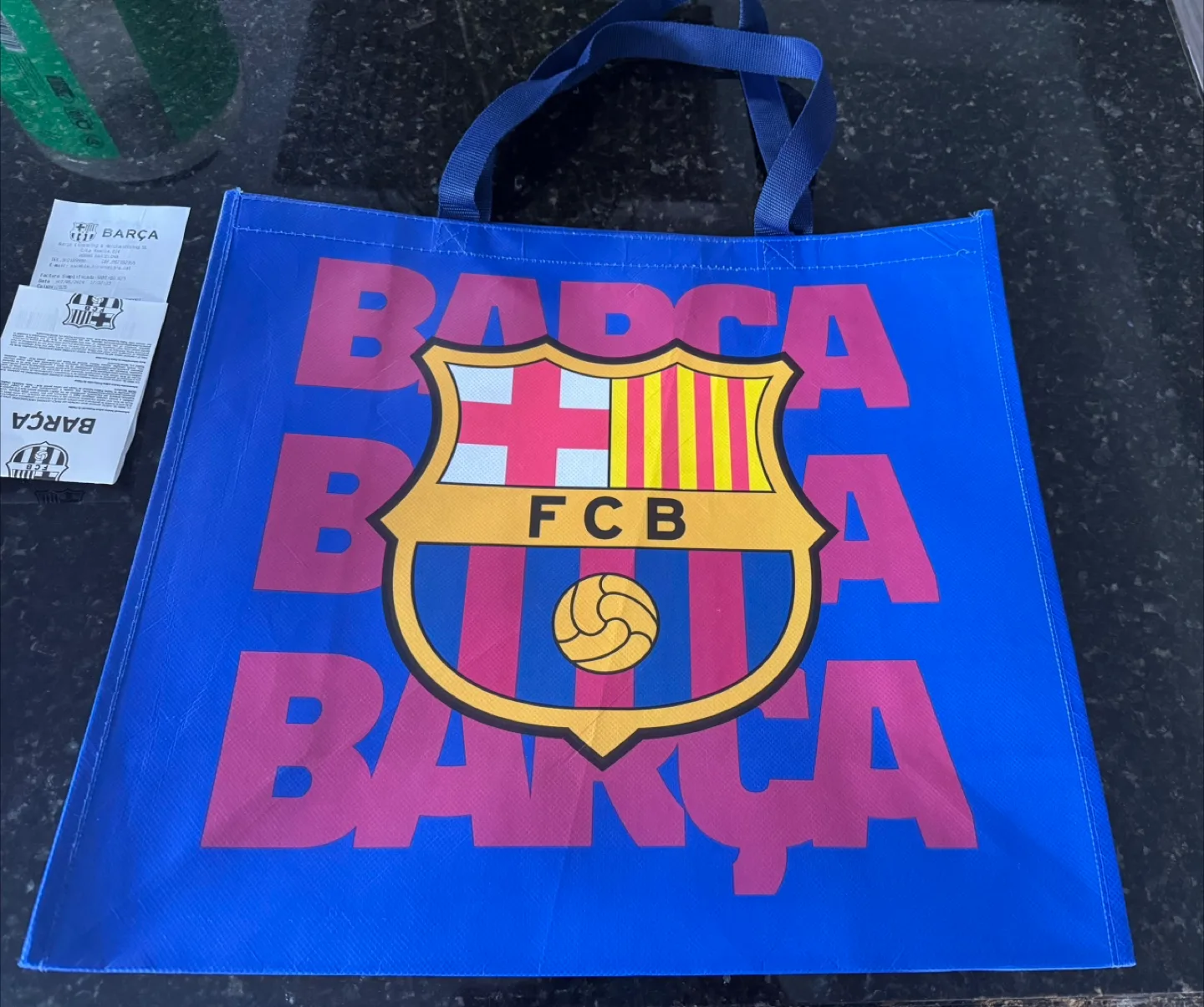 OFFICIAL BARCA FCB SOUVENIR SHOPPING BAG MINT image indicator(2)