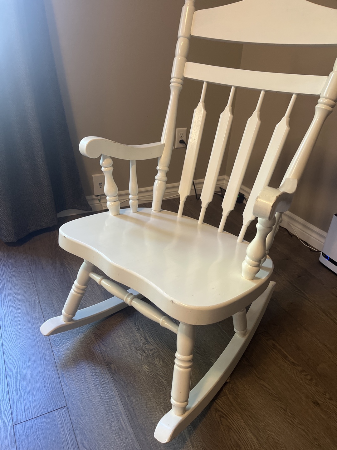 White Wooden Rocking Chair