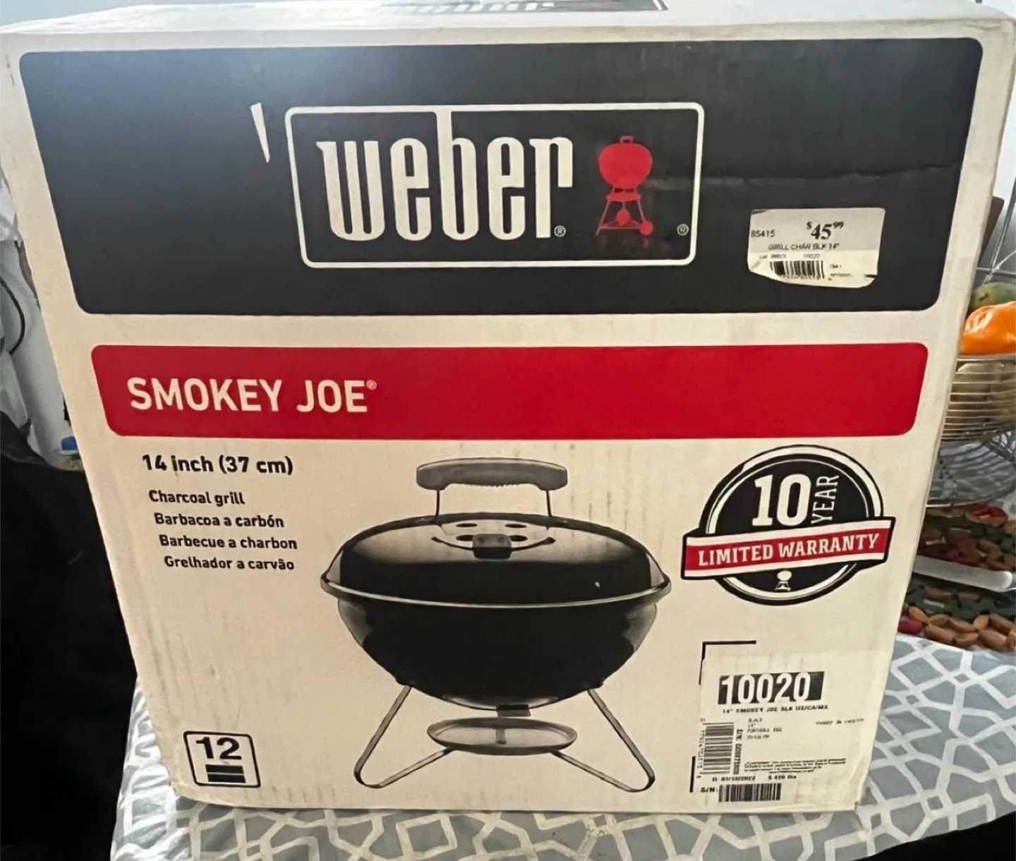 Weber Smokey Joe Charcoal Grill - 14 inch thumbnail