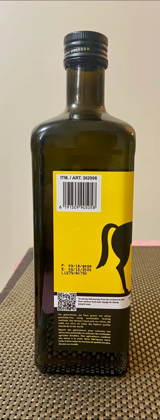 New & Sealed: Terra Delyssa Organic Olive Oil - Extra Virgin image indicator(3)