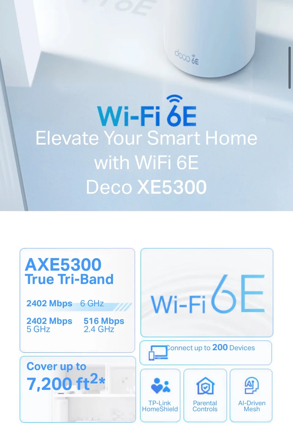 Deco 6E Mesh Wifi System image indicator(3)