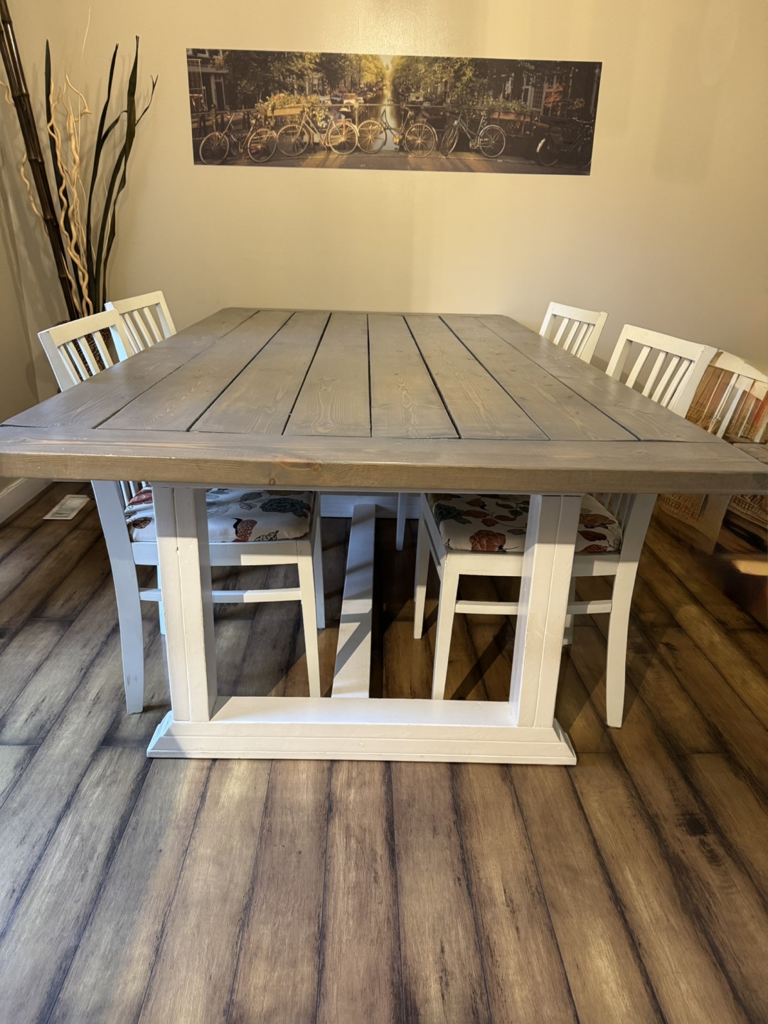 Wooden dining table and chairs - photo 2