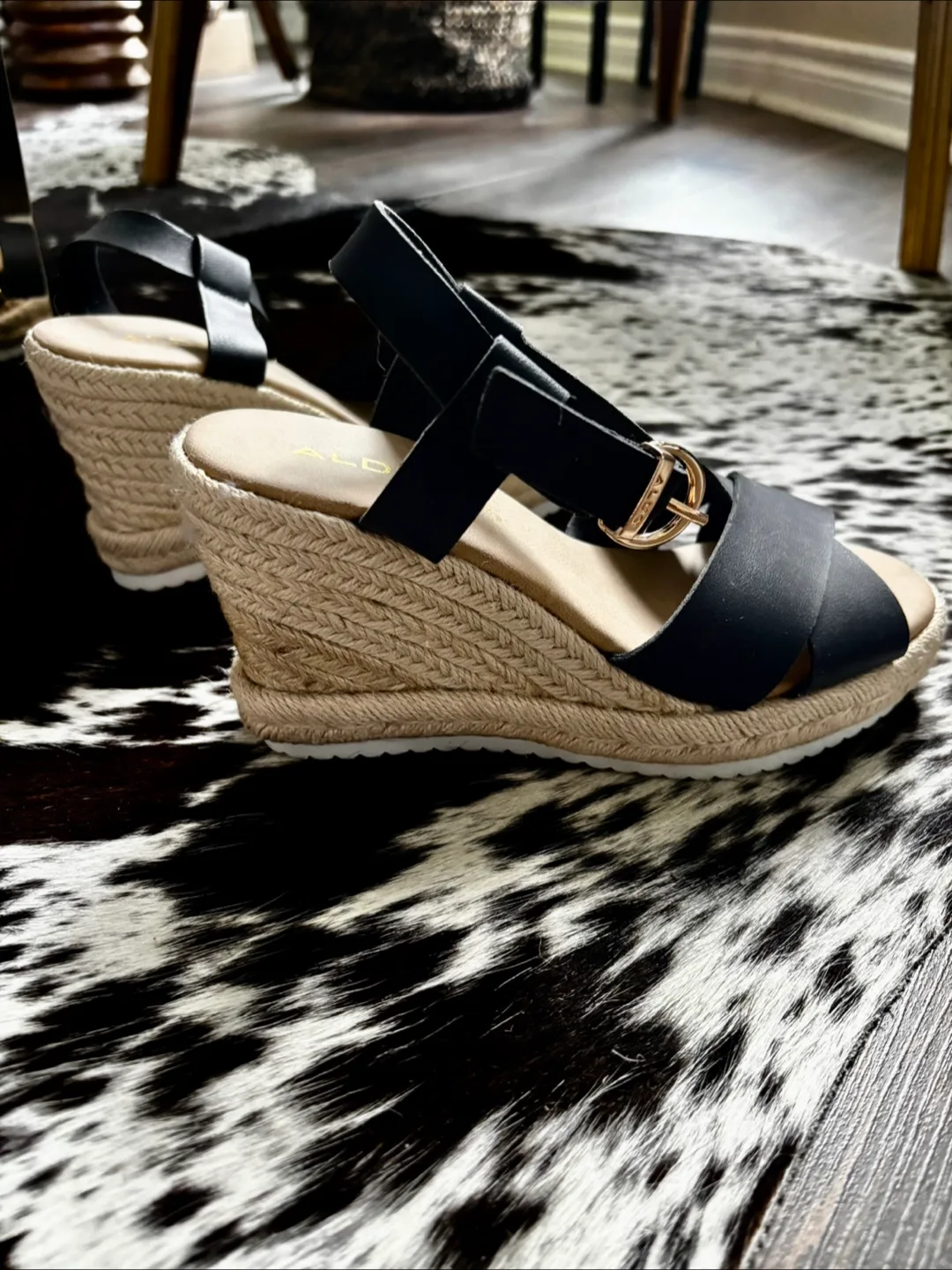 Black espadrilles wedge sandals 6 image indicator(2)