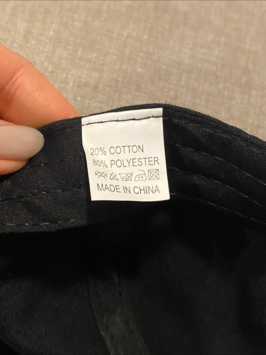 Black Baseball Cap - Embroidered Text image indicator(2)