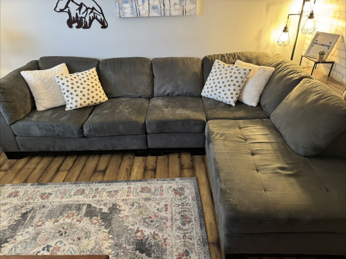Grey Sectional Sofa - photo 2