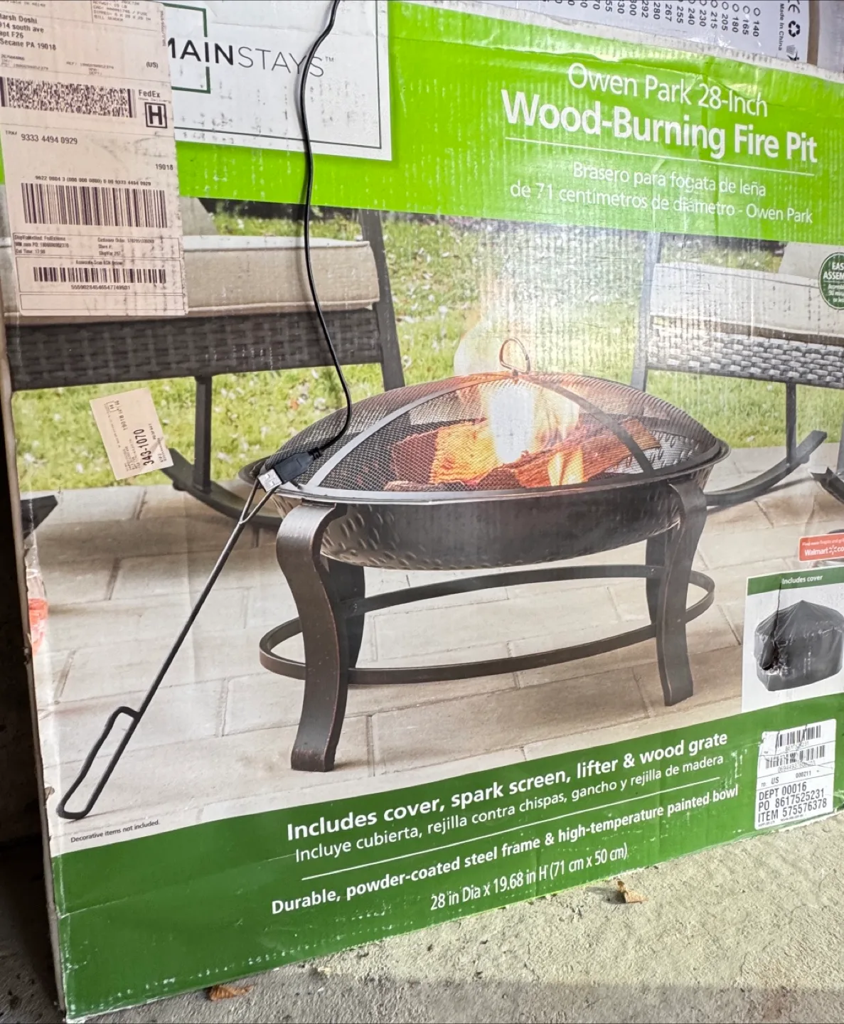 Owen Park 28-Inch Wood-Burning Fire Pit thumbnail