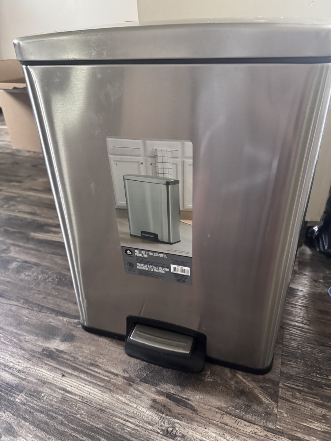 40L Stainless Steel Pedal Bin - photo 2