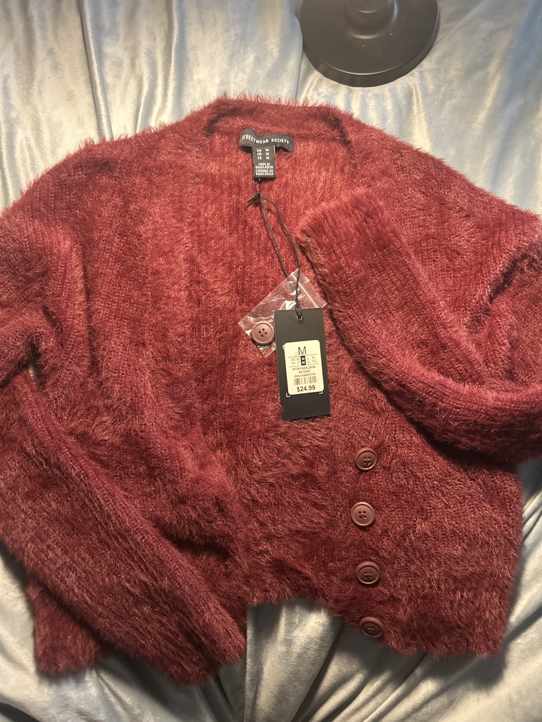 Burgundy cardigan