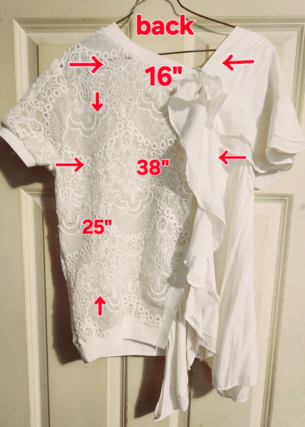 W.STORY White Lace & Ruffle Overlay Top thumbnail