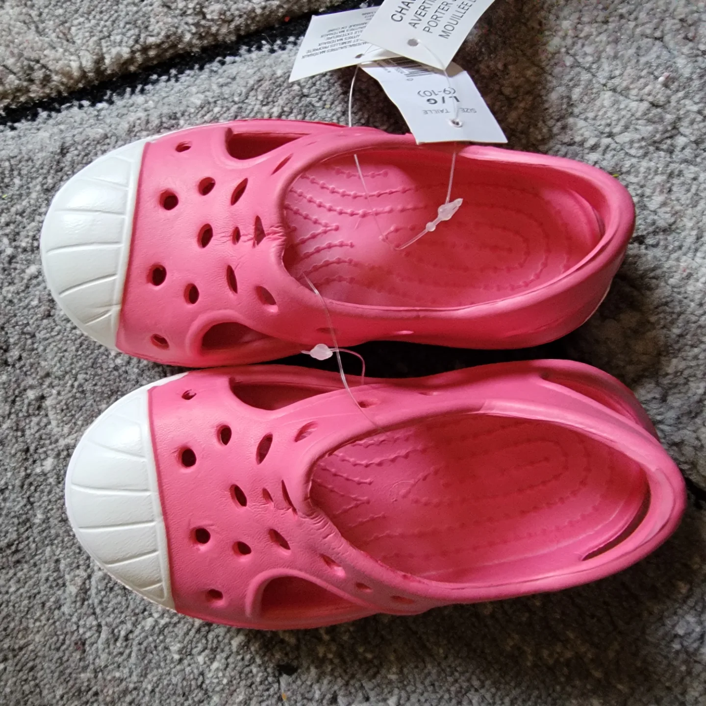 Joe Fresh Pink & White Toddler Sandals - Size 9-10 image indicator(2)