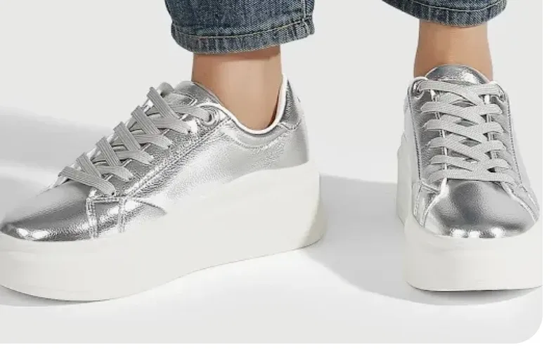 ALDO Women's Silver Platform Sneakers thumbnail
