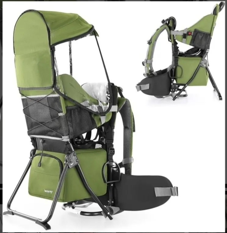 New Besrey Baby Backpack Carrier in Army Green thumbnail