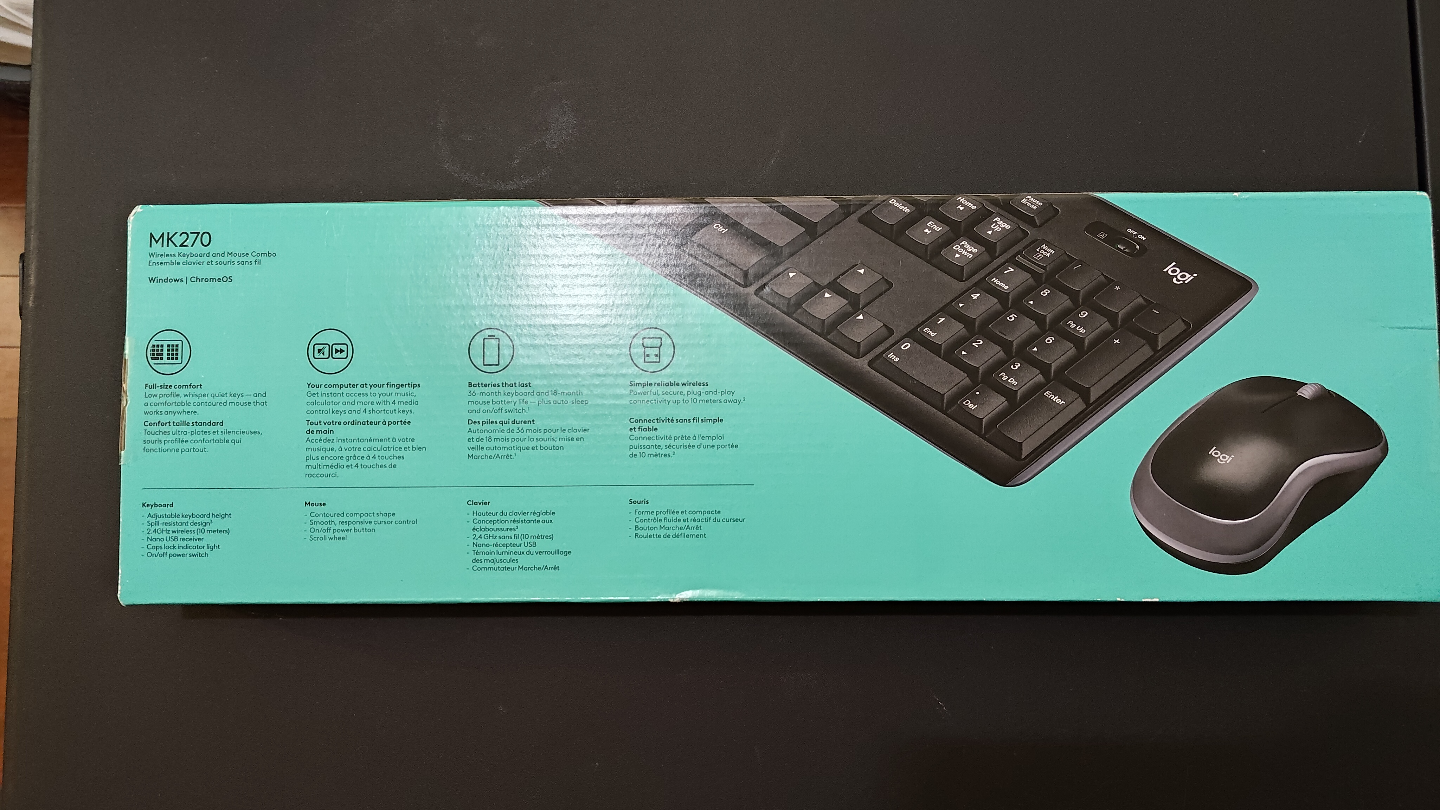 Logitech MK270 Wireless Keyboard and Mouse Combo