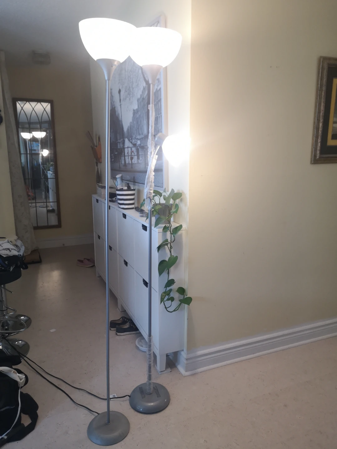 Pair of silver colour Floor Lamps - photo 2