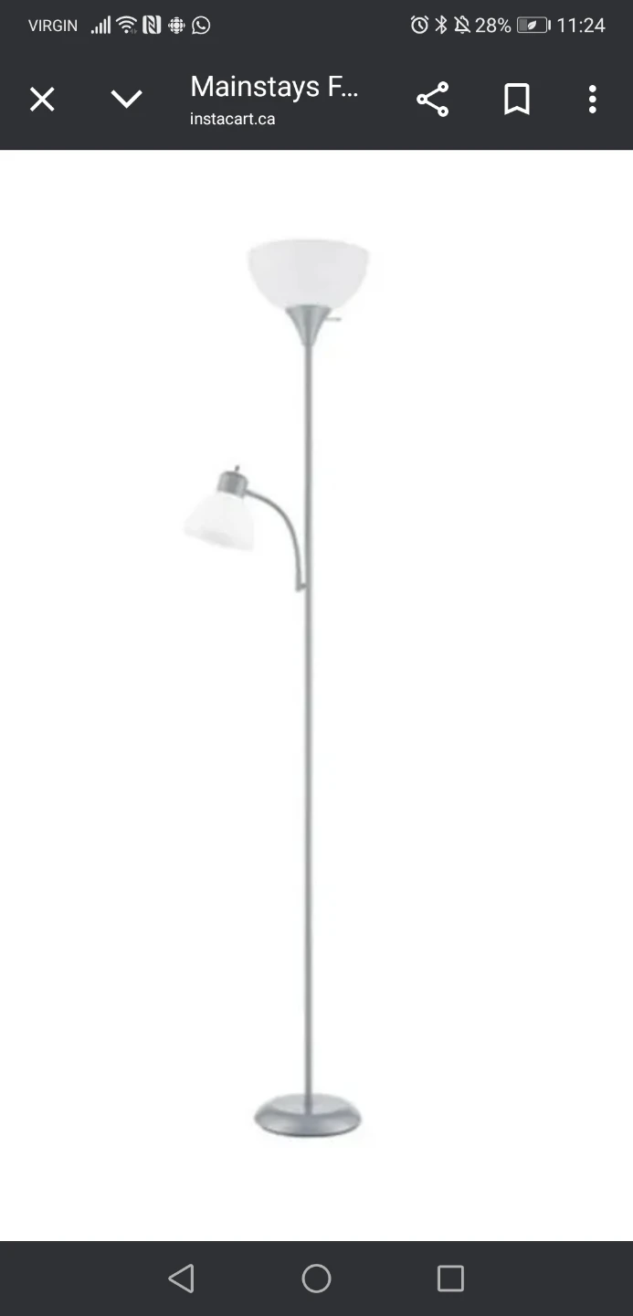 Pair of silver colour Floor Lamps - photo 4