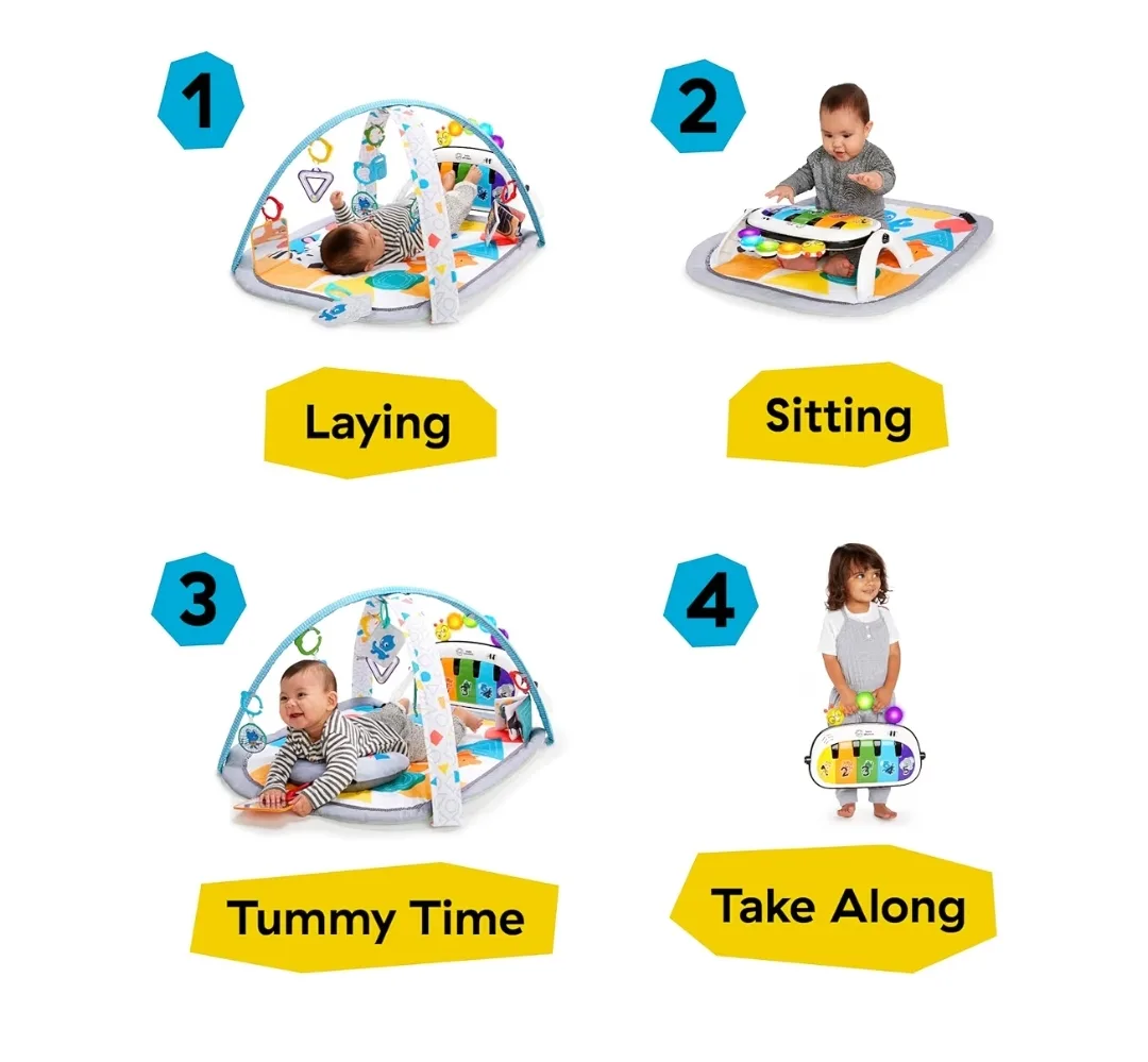 Baby Einstein 4-in-1 Kickin' Tunes Music Activity Gym Play Mat image indicator(2)