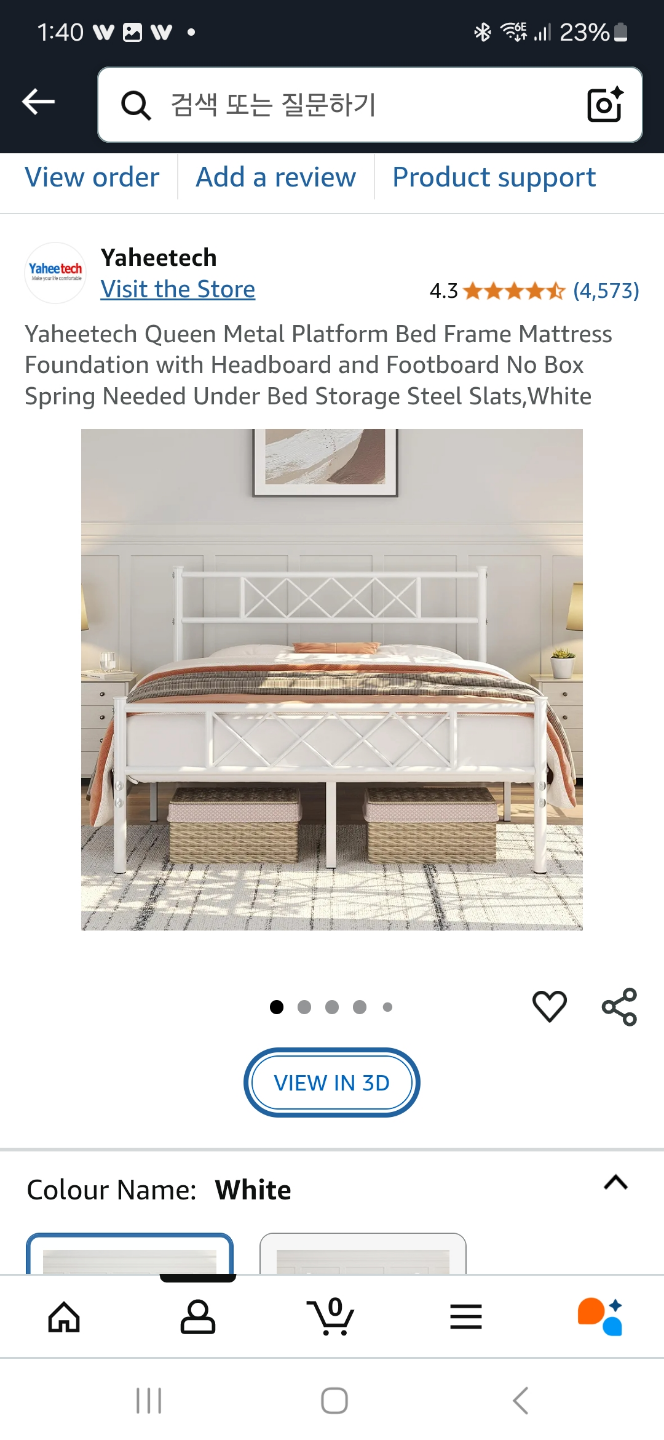 Yaheetech Queen Metal Platform Bed Frame