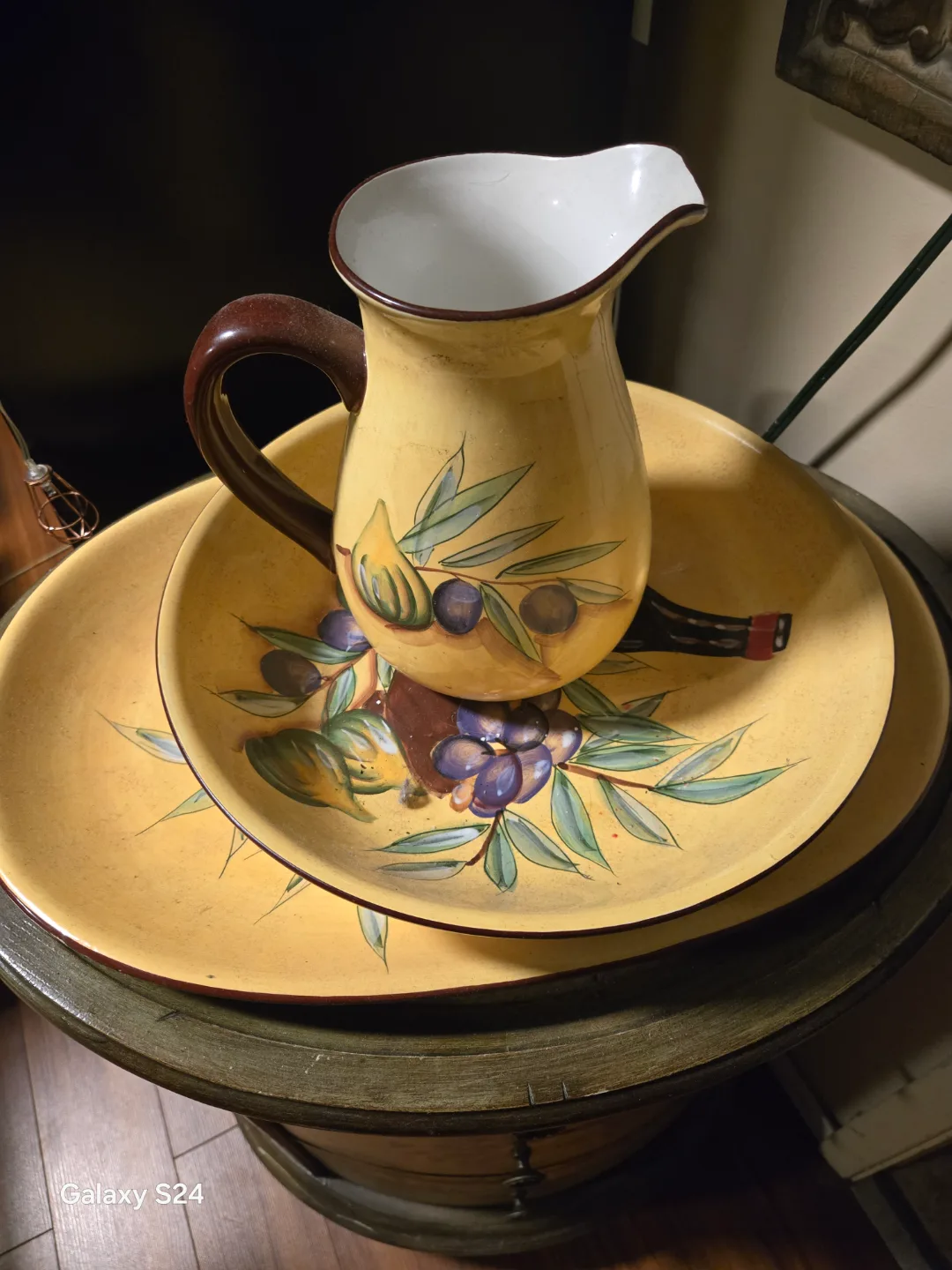 Olive Branch Pitcher and Bowl Set thumbnail