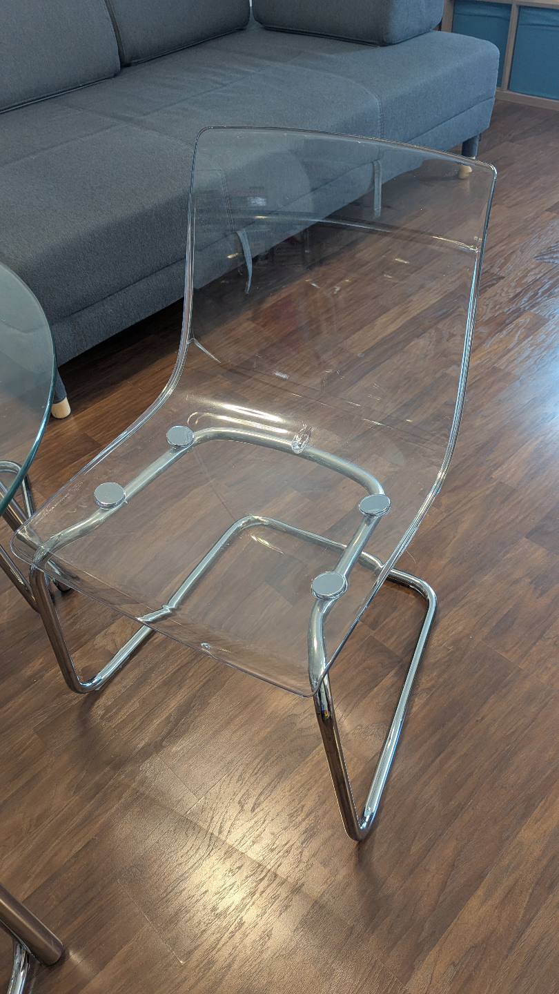 IKEA Tobias Chairs + round glass table - photo 3
