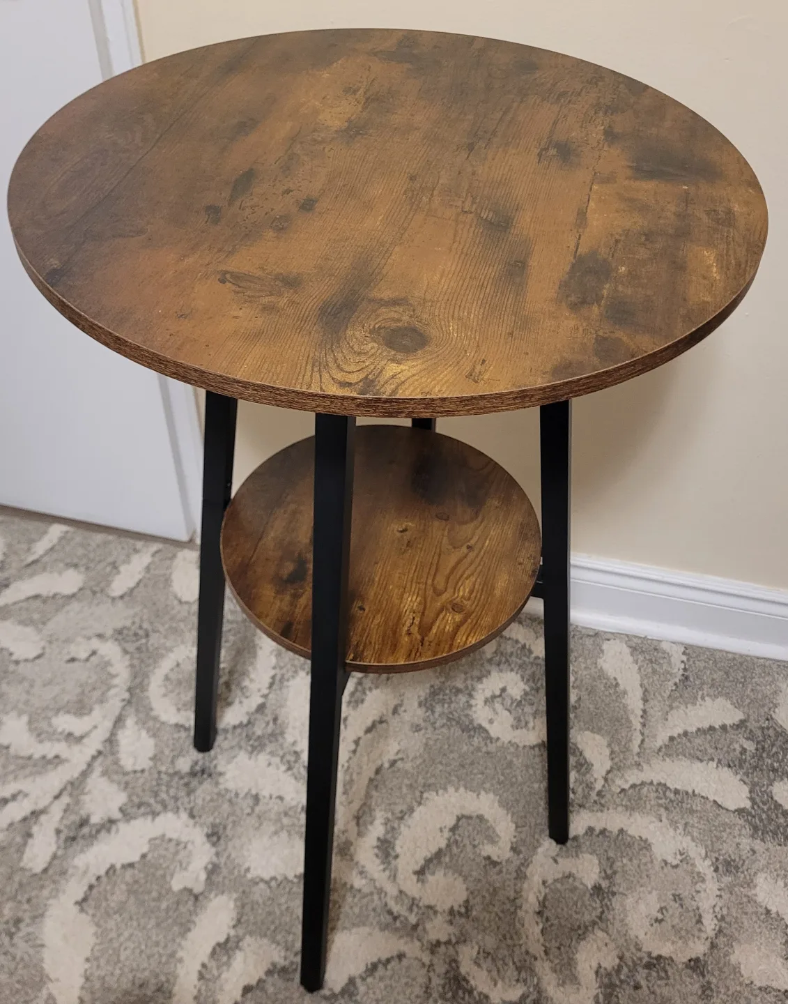 Round Accent High Table with Lower Shelf image indicator(2)