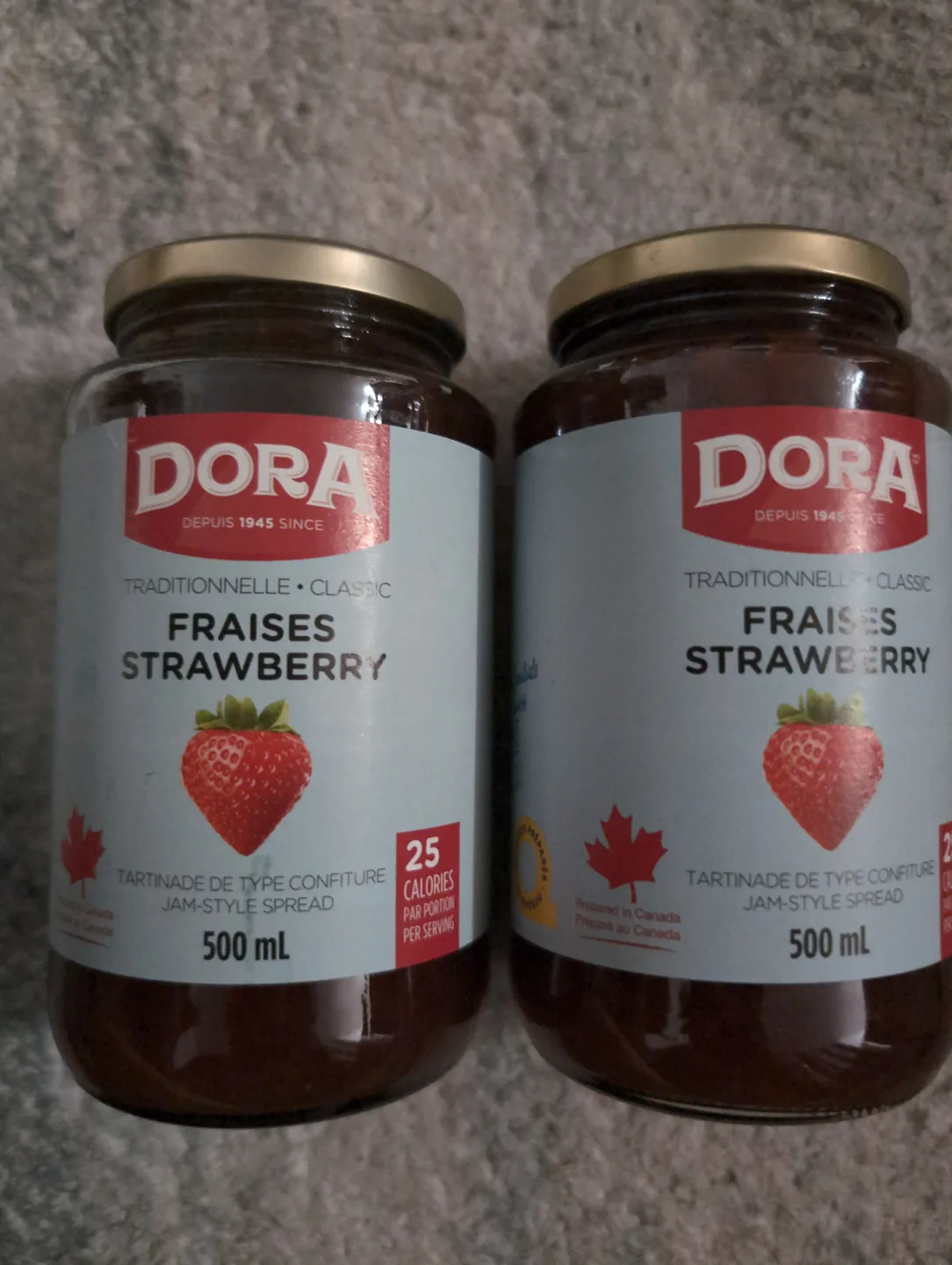 Two Jars of Dora Strawberry Jam-Style Spread thumbnail
