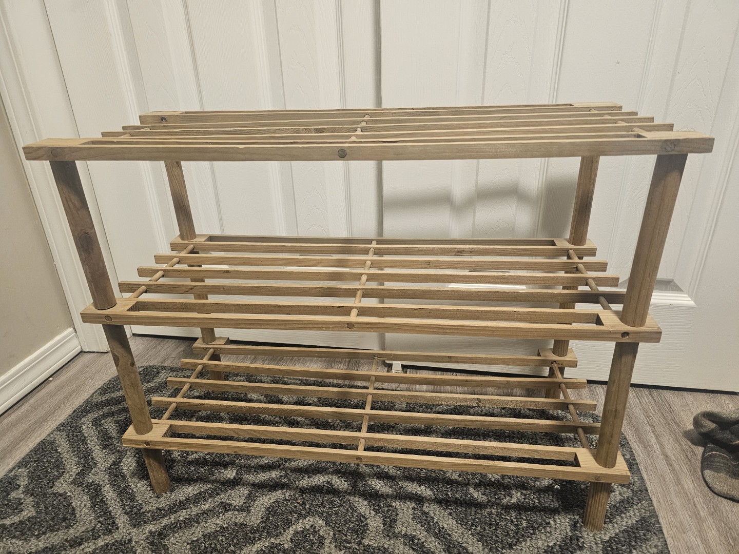 Three-Tier Wooden Shoe Rack