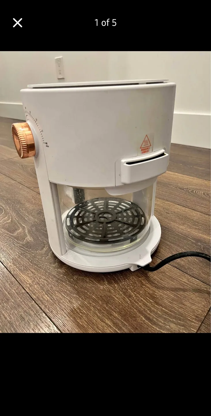 Free Air Fryer - White and Rose Gold - 240v plug thumbnail