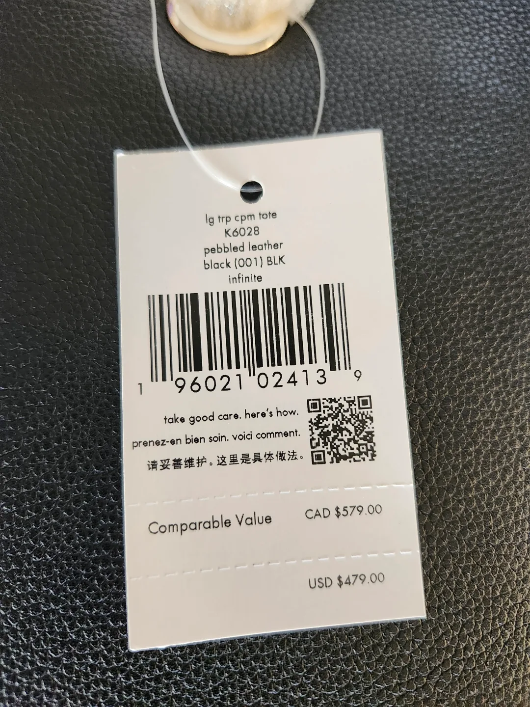 Kate Spade Black Leather Tote Bag image indicator(2)