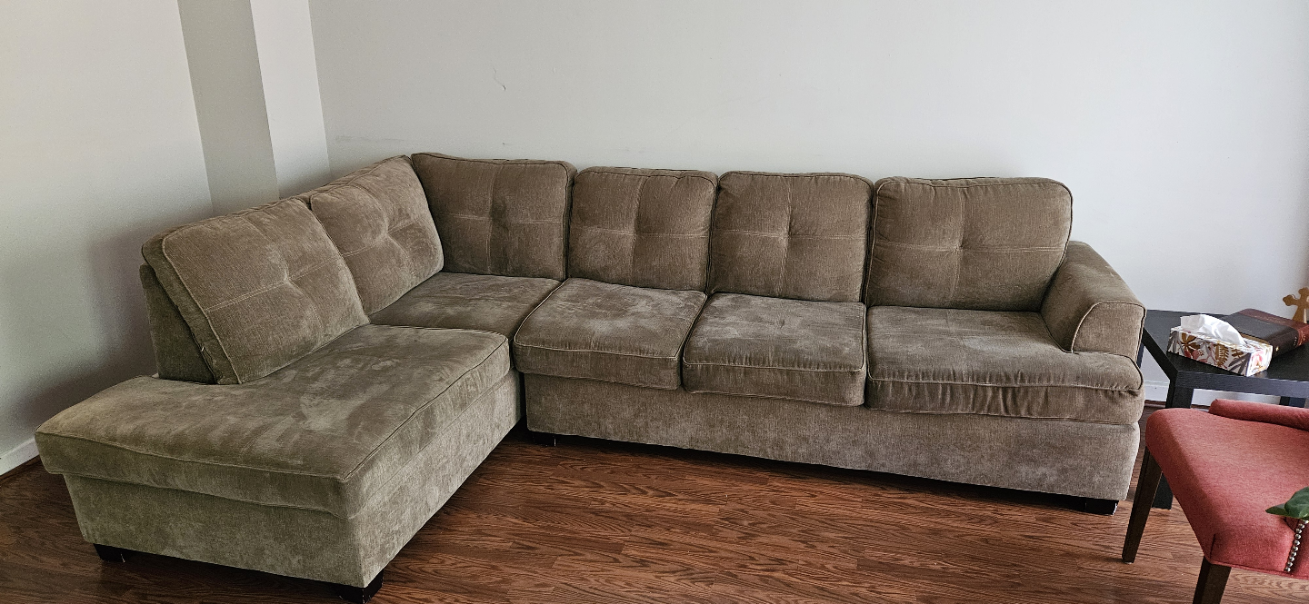 Sectional in dark green high-end finishing and quality - photo 3