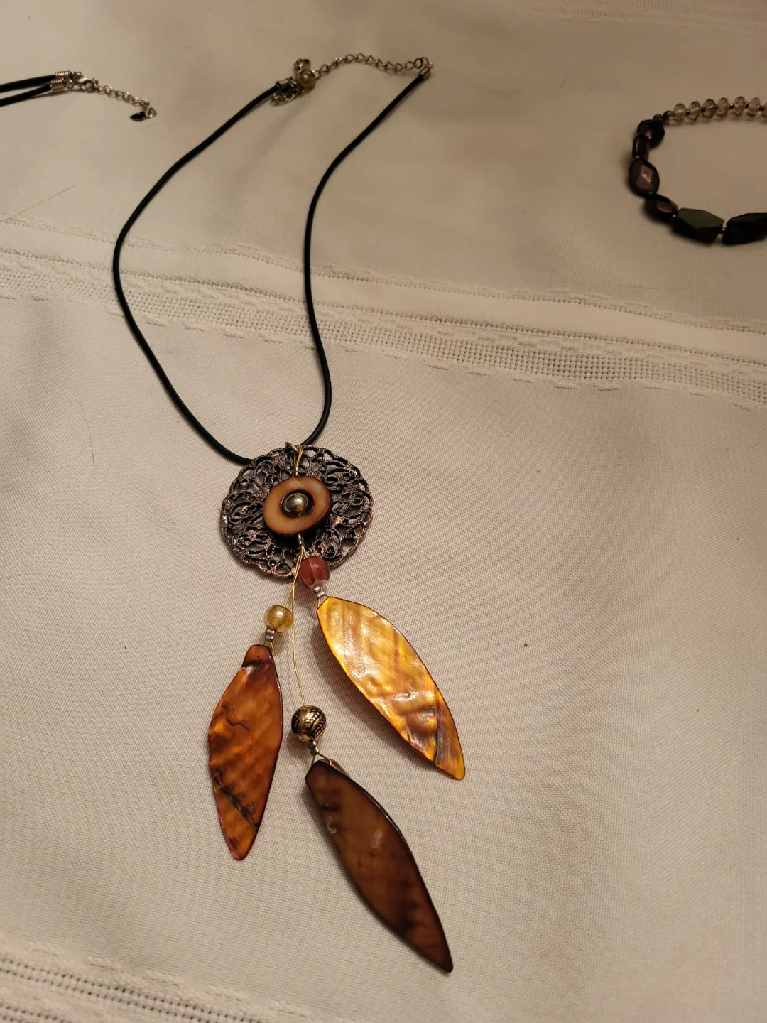 Unique Statement Necklace with Shell Accents thumbnail
