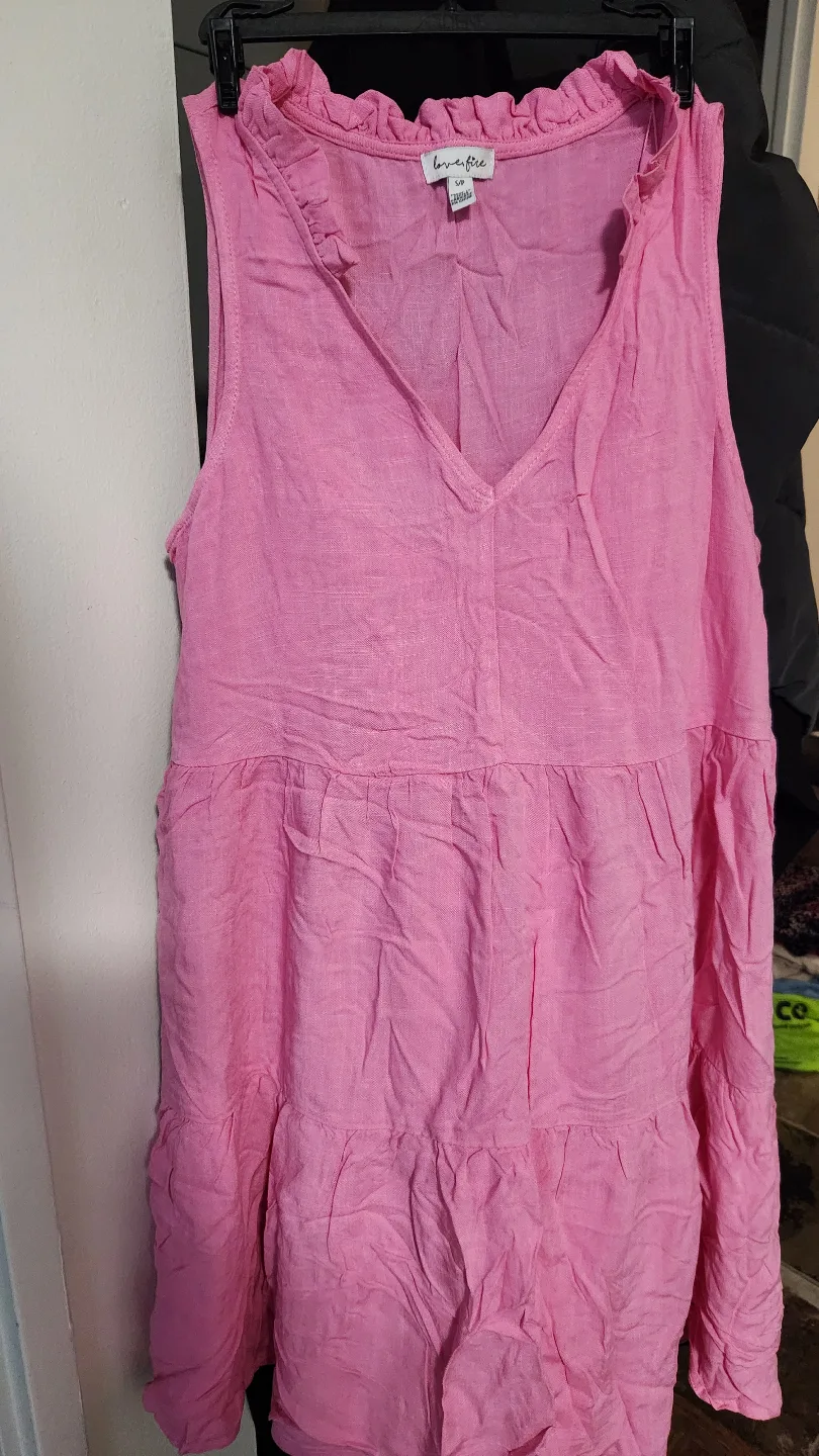 Love Fire Pink Sleeveless Sundress Size Small thumbnail