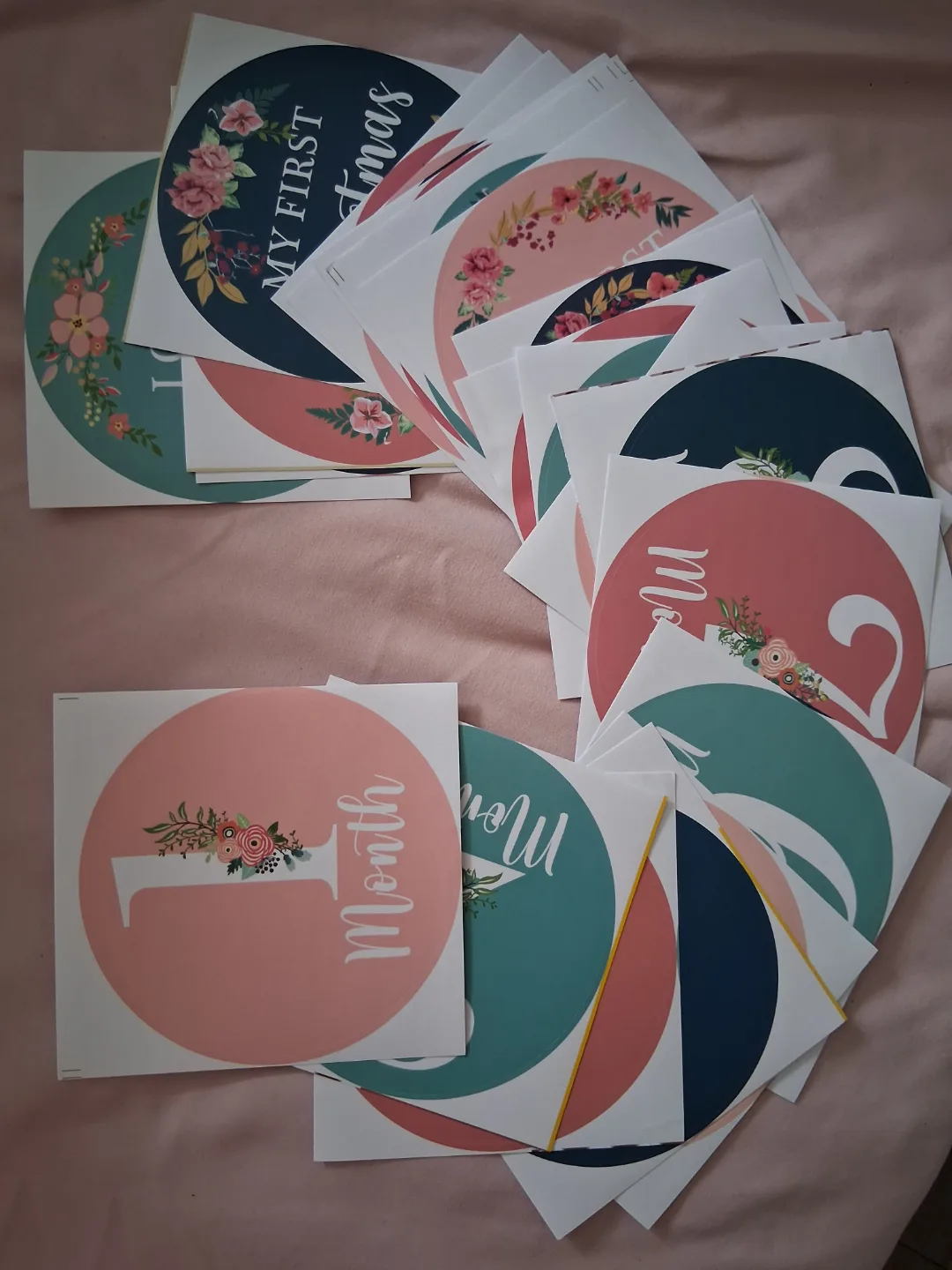 24 Baby Milestone Stickers Monthly & Holiday image indicator(7)