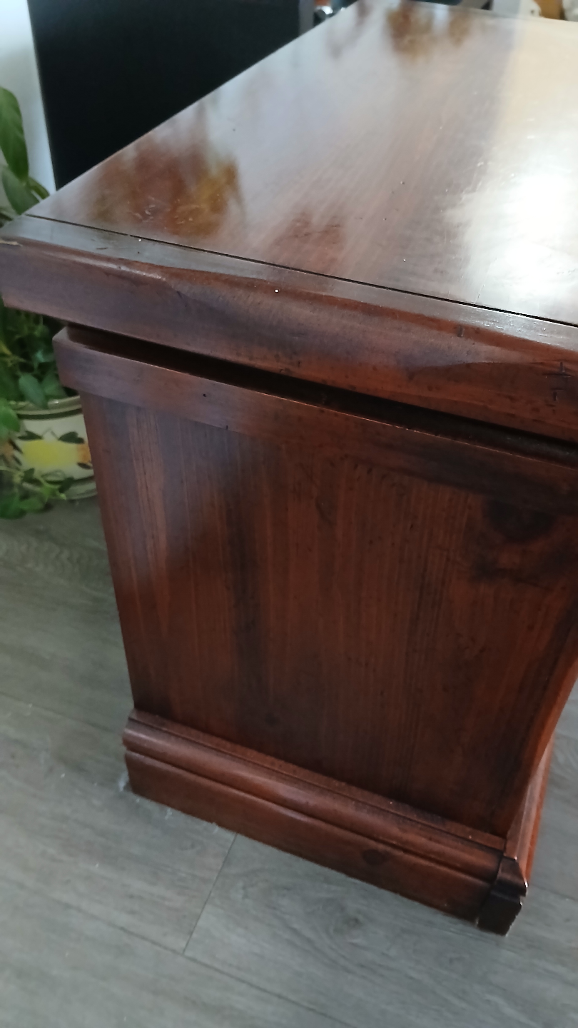 Dark Wood Two-Drawer Nightstand - photo 5