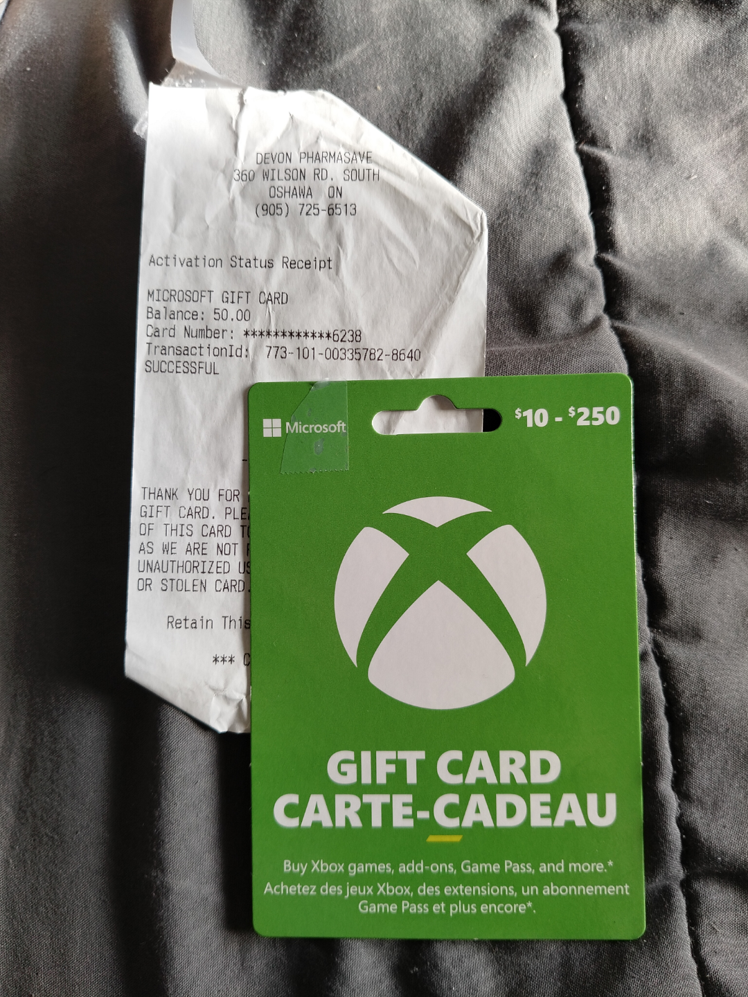 $50 Microsoft Xbox Gift Card