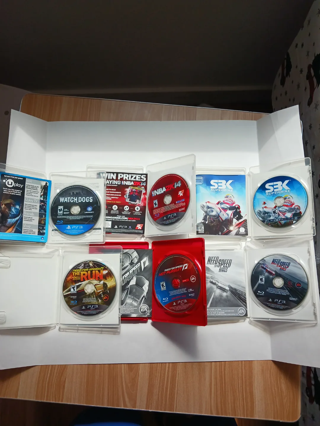 PS3 Slim Console with Controller and  6 Games image indicator(9)