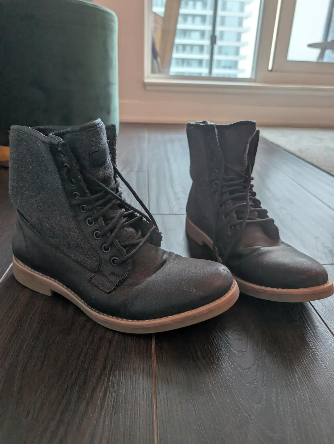 Men's Black Lace-Up Boots thumbnail