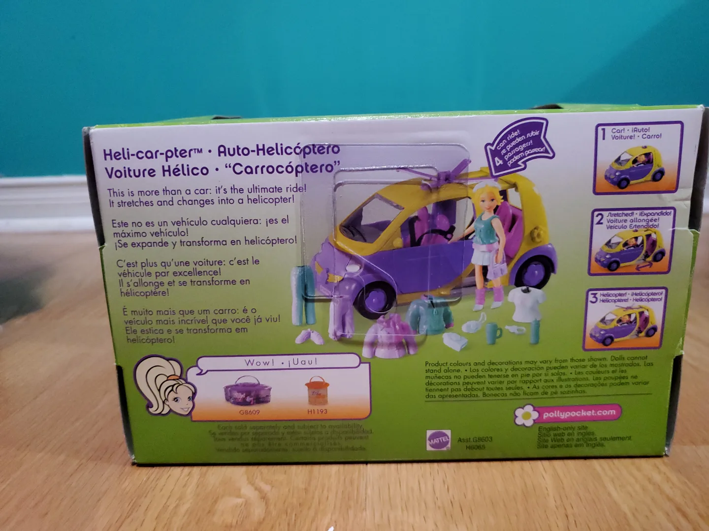 Polly Pocket Heli-Car 3-in-1 Transforming Vehicle Playset image indicator(7)