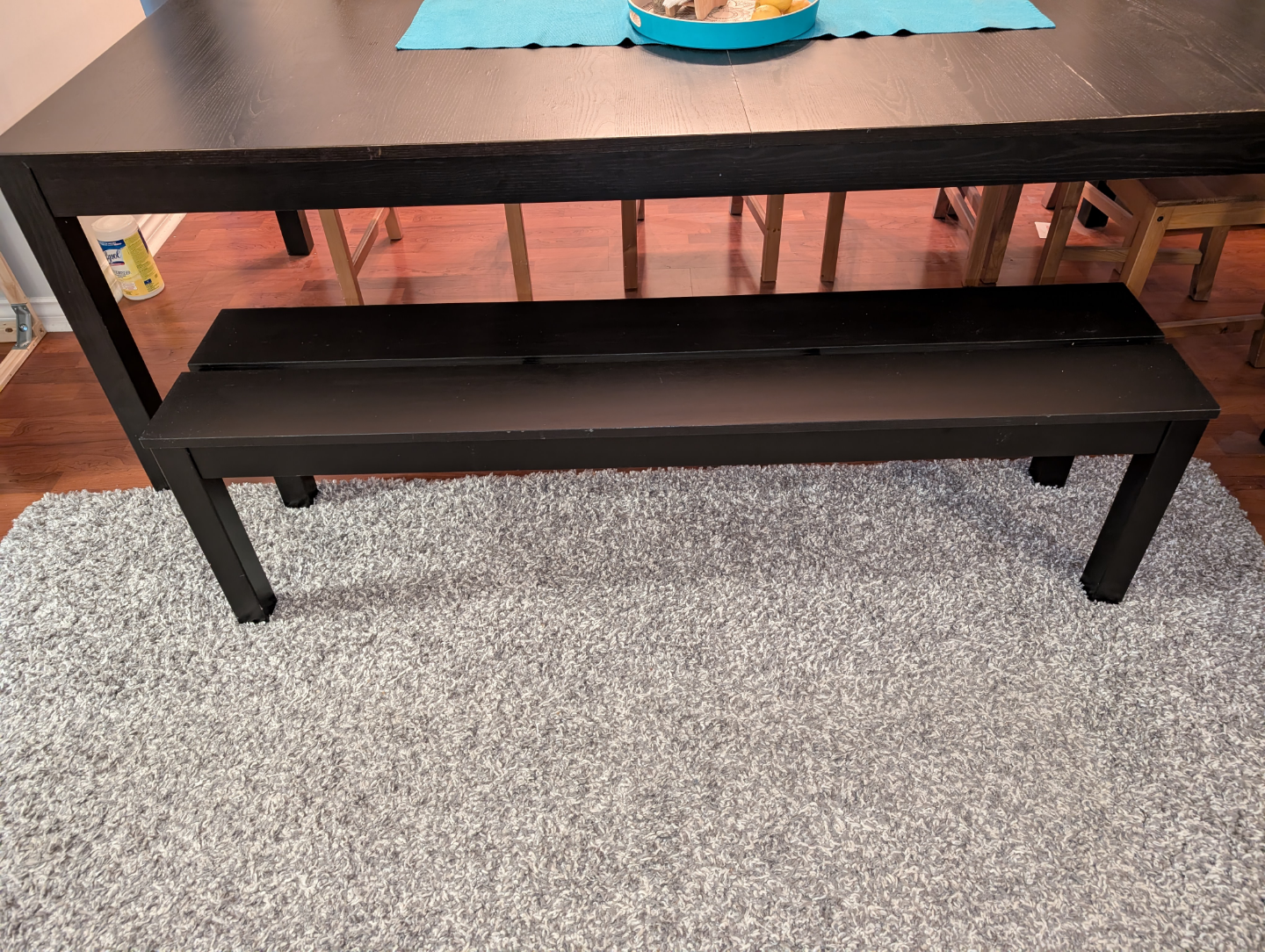 Black Dining Bench - photo 3