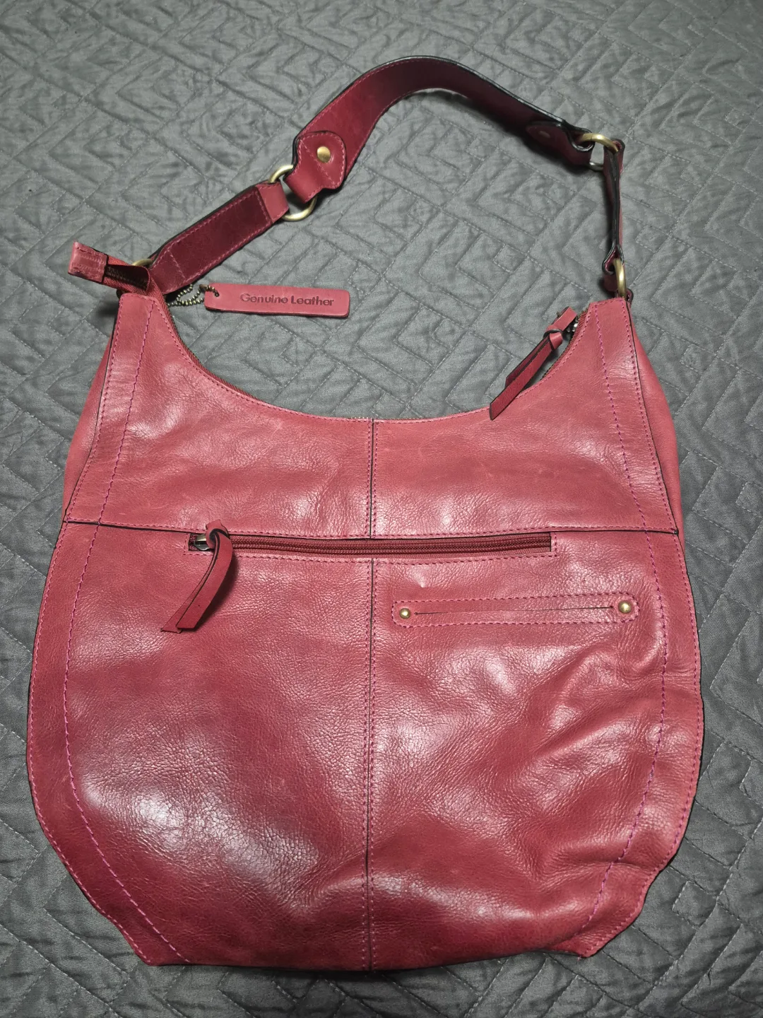 Nino Bossi Beautiful Red Leather Handbag thumbnail