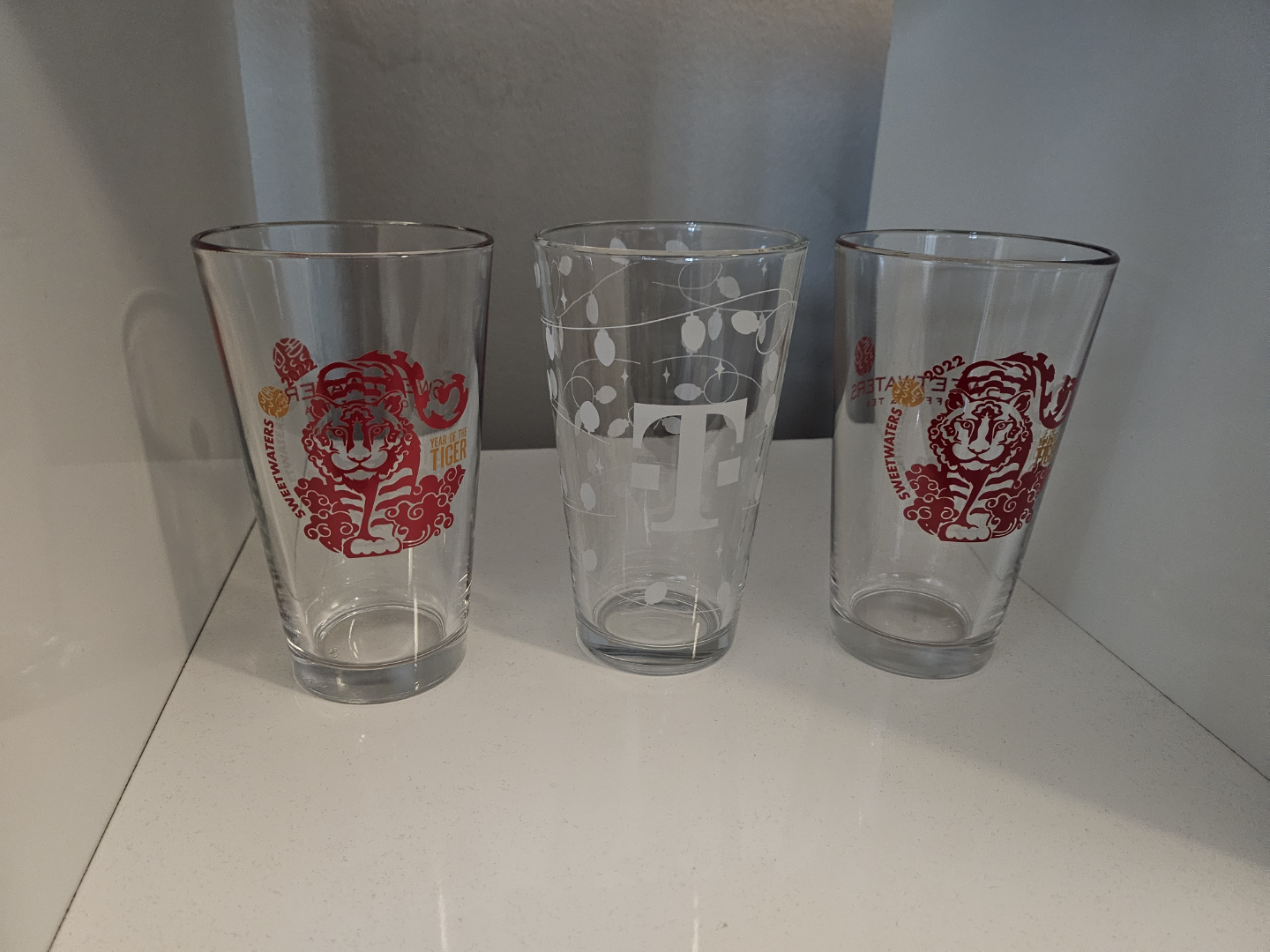 Glass tumbler set of 3