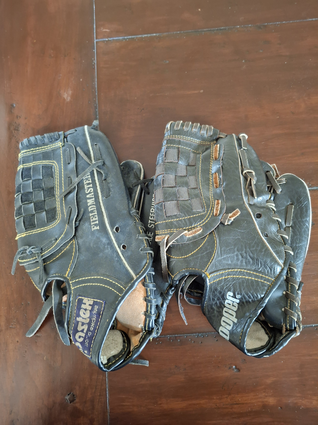 Pair of Used Youth Baseball Gloves