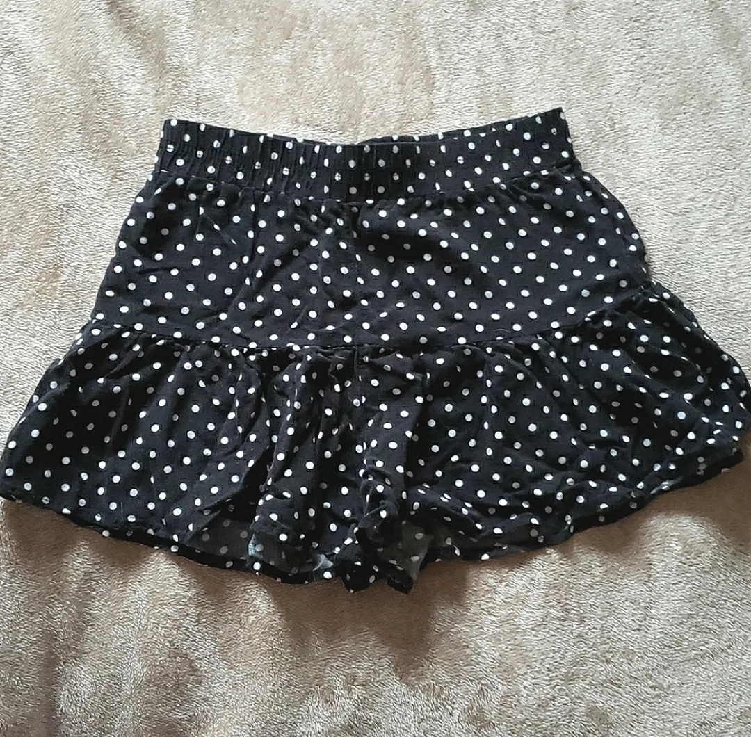 Aeropostale black and white polka dot shorts thumbnail