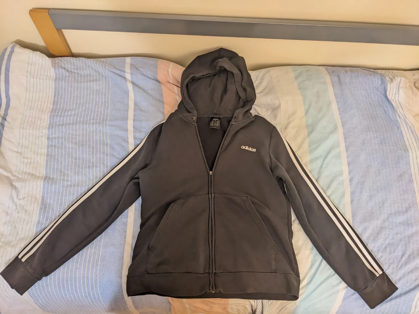 Adidas Black Zip-Up Hoodie thumbnail
