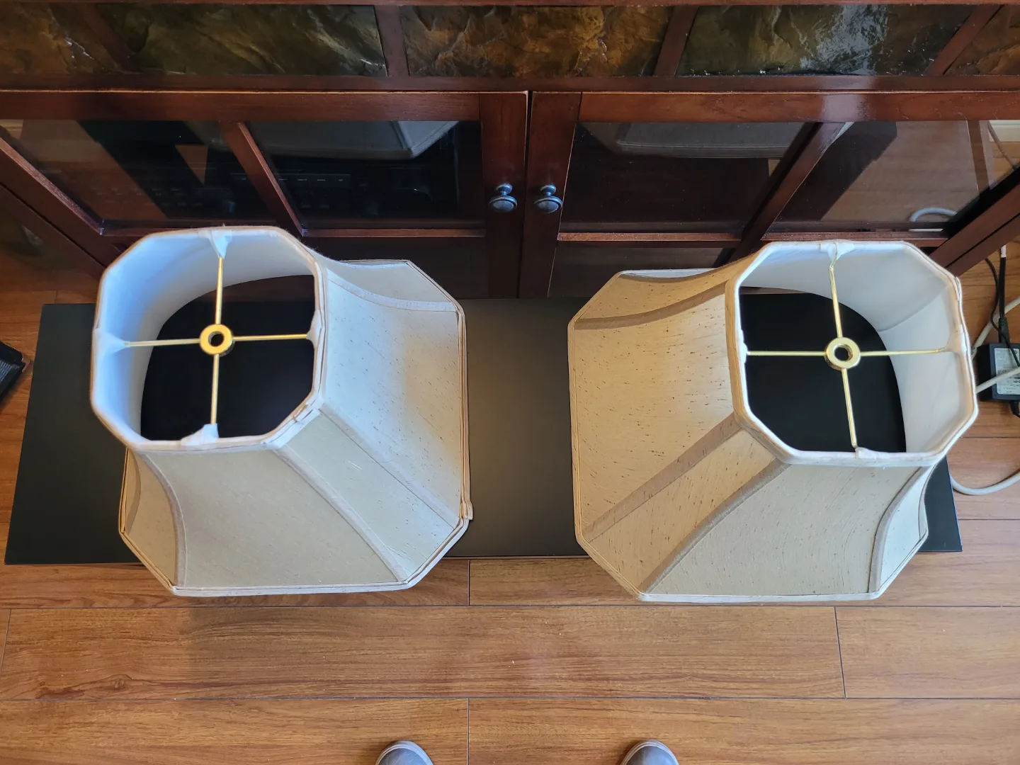 Pair of Beige Octagonal Lamp Shades image indicator(4)