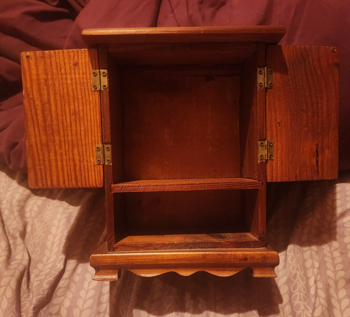 Vintage Wooden Cabinet with Bamboo Front CASH ONLY - photo 2