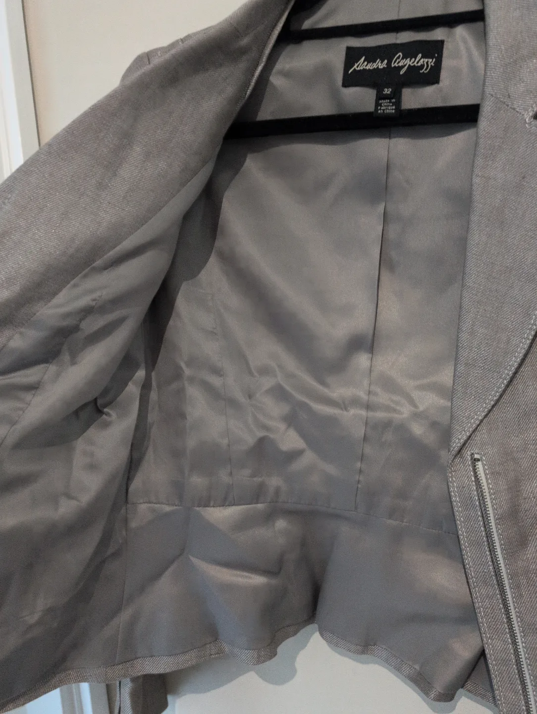 Linen metallic grey Blazer Size 32 image indicator(2)