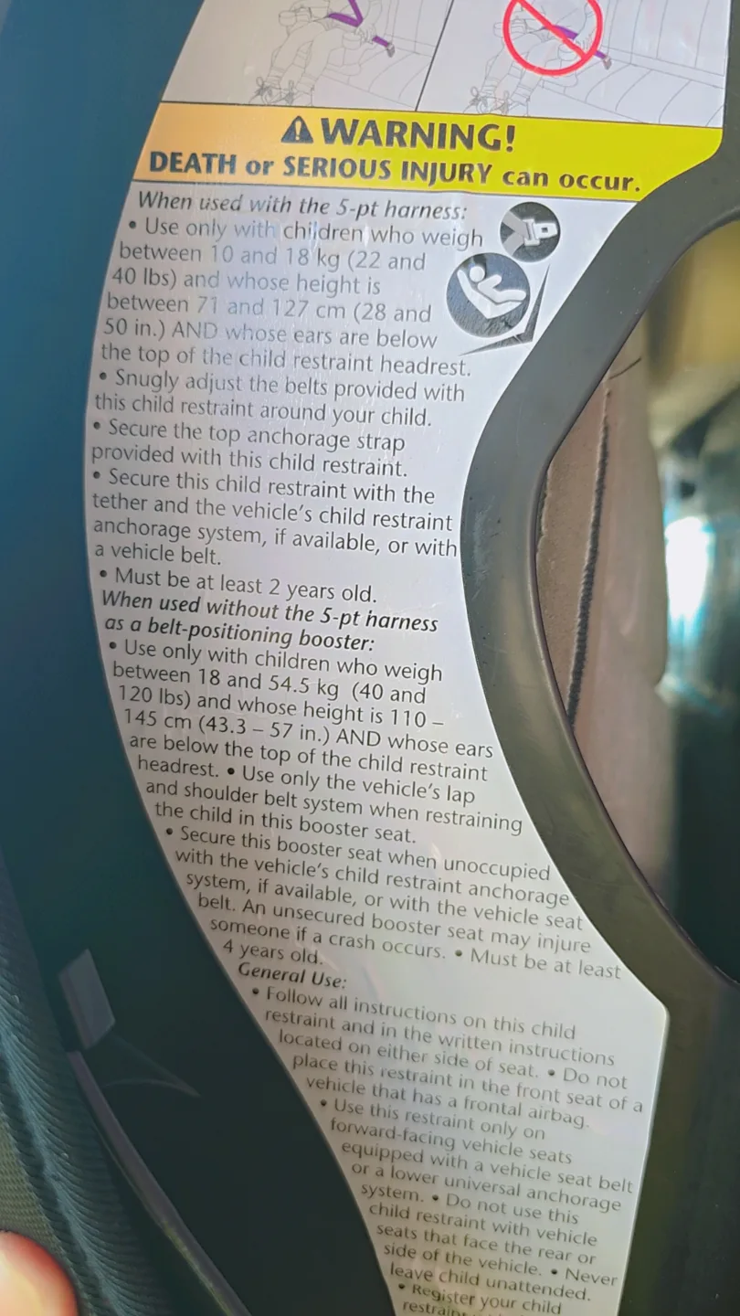 Evenflo Evolve All-in-One Convertible Car Seat image indicator(7)