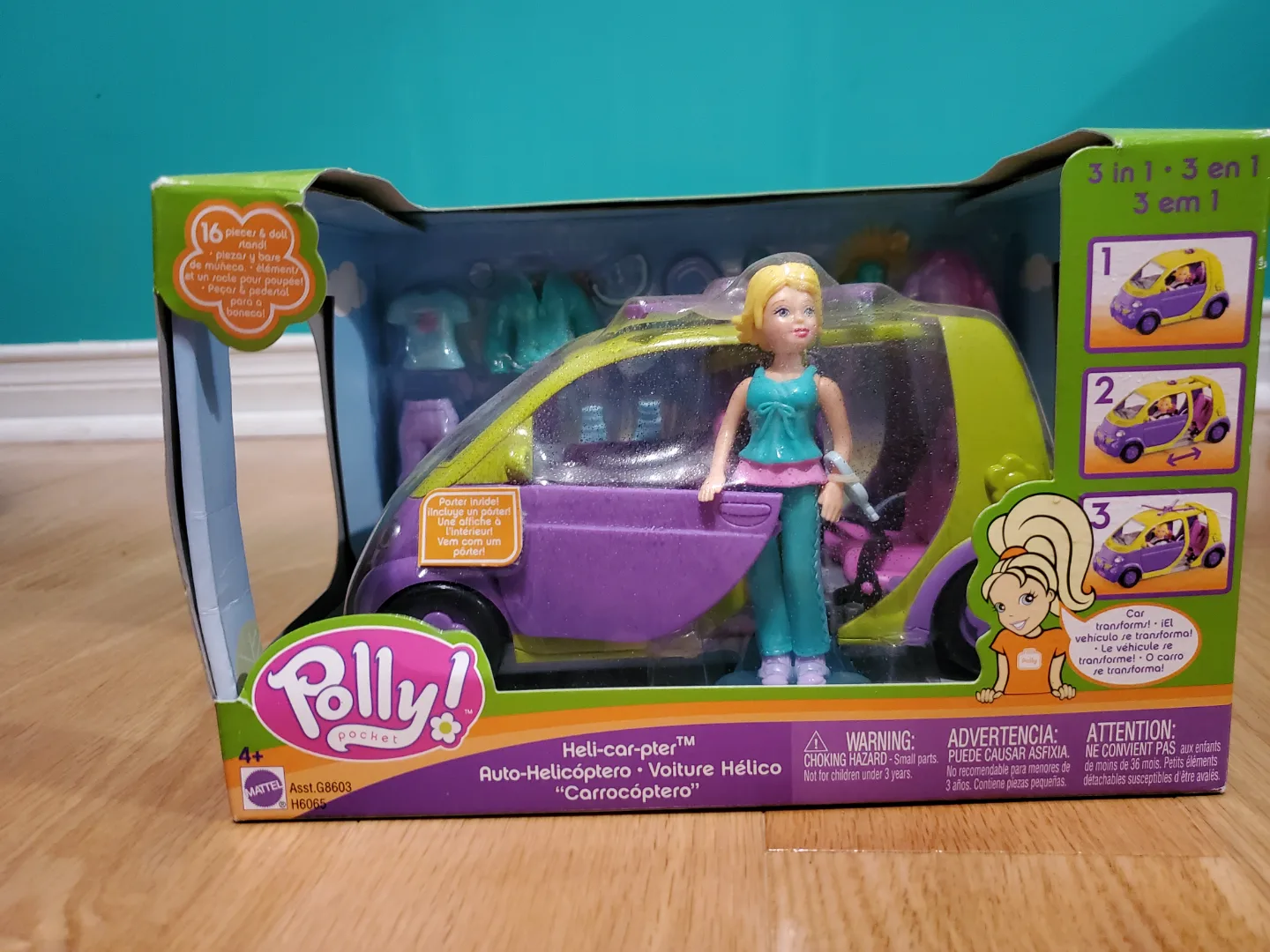 Polly Pocket Heli-Car 3-in-1 Transforming Vehicle Playset image indicator(5)