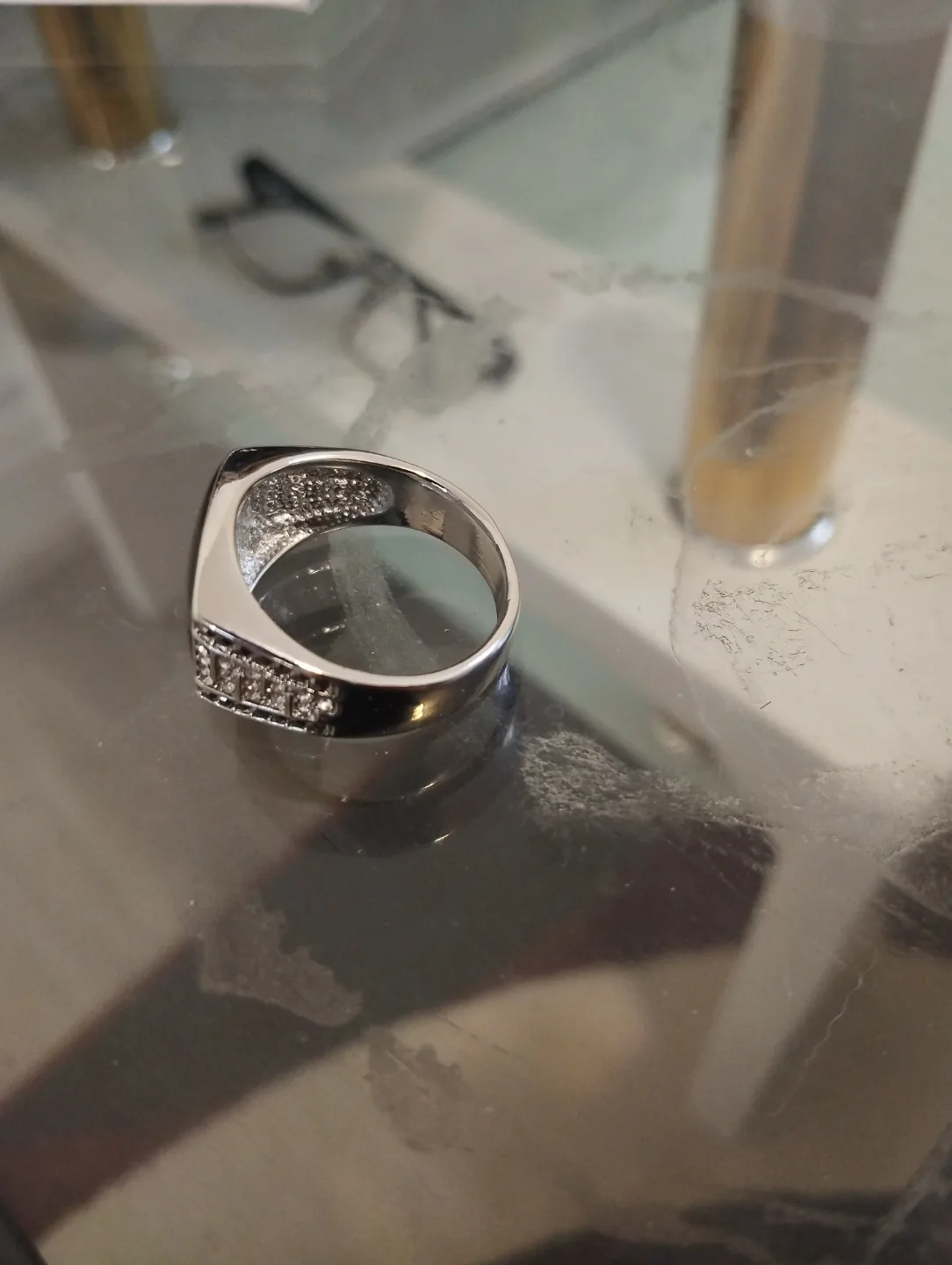 Men's Black Onyx Ring with Cubic Zirconia thumbnail