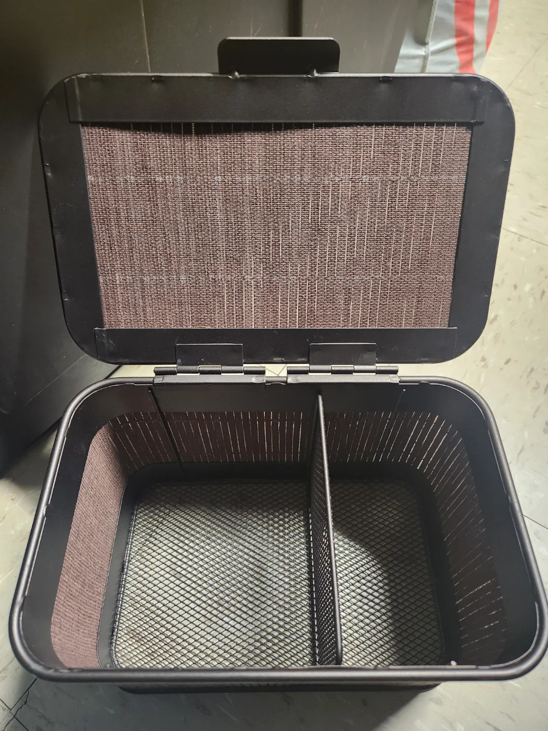 Brown Bamboo Storage Bin with Lid image indicator(2)